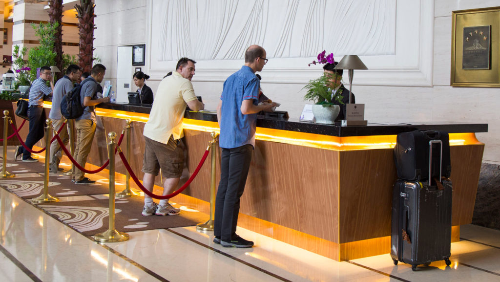 casino guest service - hotel check-in lines