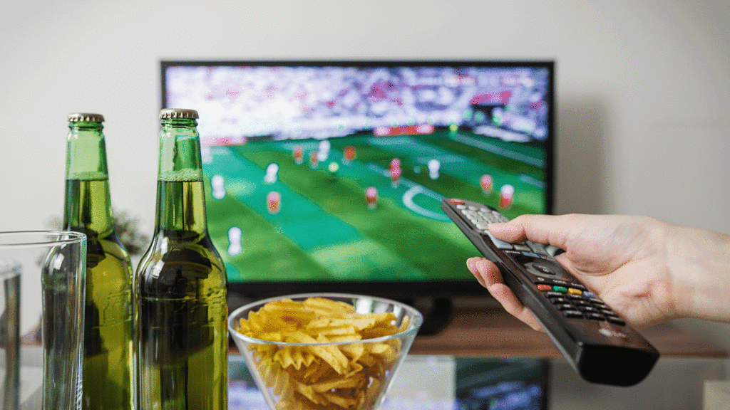 Sports Betting for casinos - watching football at home